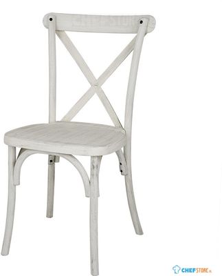 Bolero Manhattan Kruisrugleuning Resin Stoelen Limewash (Verpakking van 4) - HW280