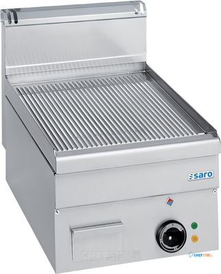SARO Elektrische Grillplaat Geribbeld Tafelmodel 400x600 Model EFT46R - 504-1105 1