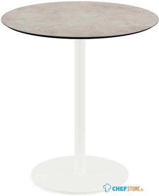 Urban Terrastafel Wit Frame + Moonstone HPL 70 cm - Essentials 130021370