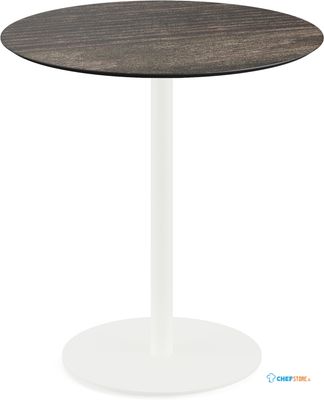 Urban Terrastafel Wit Frame + Riverwashed Wood HPL 70 cm - Essentials 130021470