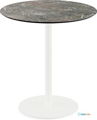 Urban Terrastafel Wit Frame + Galaxy Marble HPL 70 cm - Essentials 130021570
