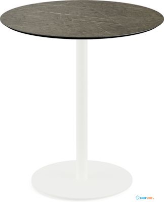 Urban Terrastafel Wit Frame + Midnight Marble HPL 70 cm - Essentials 130021670