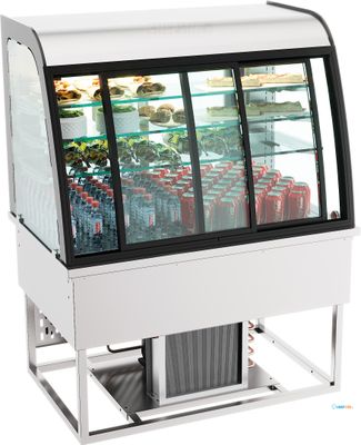 DROP-IN KOELVITRINE 140L SCHUIFDEUREN - Combisteel 7178.2000 1