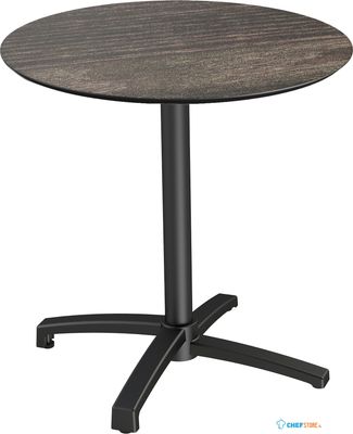X Cross Terrastafel Zwart Frame + Riverwashed Wood HPL 70 cm - Essentials 110031470