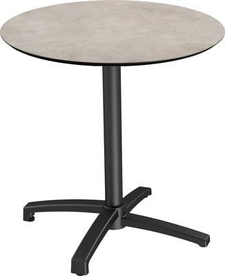 X Cross Terrastafel Zwart Frame + Moonstone HPL 70 cm - Essentials 110031370