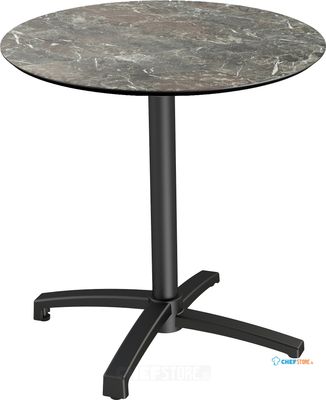 X Cross Terrastafel Zwart Frame + Galaxy Marble HPL 70 cm - Essentials 110031570