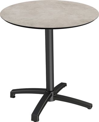 X Cross Terrastafel Zwart Frame + Moonstone HPL 70 cm - Essentials 110031370