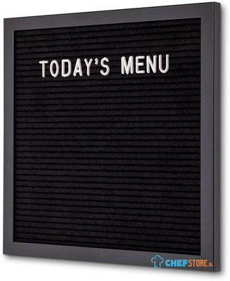 Syna Letterbord Zwart 30 X 30 cm met Zwarte Lijst - LEBBL30X30