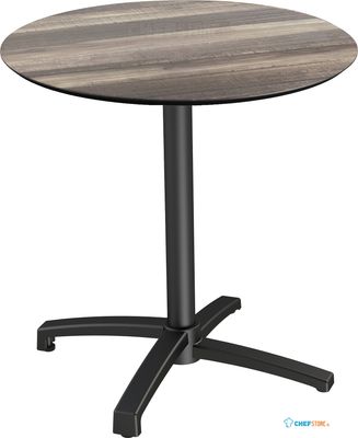 X Cross Terrastafel Zwart Frame + Tropical Wood HPL 70 cm - Essentials 110031270