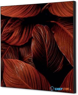 Syna Wanddecoratie Textiel SET 40 X 40 Botanische Bladeren Rood - TFR22W400-SET-I19