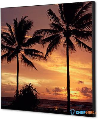 Syna Wanddecoratie Textiel SET 40 X 40 Palmbomen Zonsondergang - TFR22W400-SET-I826