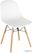 Bolero polypropyleen stoelen met houten poten wit | DM840