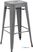 Bolero Stalen Bistro Barkruk Grijs (4 Stuks) - Bolero DM934