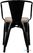 Bolero HZ804 Bistro Curve Armstoelen met Houten Zitting Zwart (4 stuks) 4