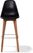Essentials Keeve Barkruk Zwart, Berkenhouten Frame en Kunststof Zitting, 53x47x119cm (LxBxH), 506F01SB 2