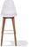 Essentials Keeve Barkruk Wit, Berkenhouten Frame en Kunststof Zitting, 53x47x119cm (LxBxH), 506F01SW 3