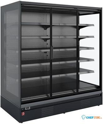 Diamond Gekoeld Wandmeubel, Zelfbediening, Klapdeuren - FULL BLACK - RNP20-U5 1