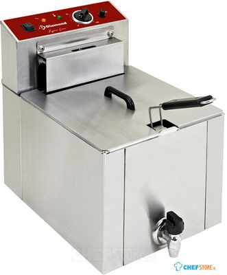 Elektrische friteuse tafelmodel | 12 liter | Met aftapkraan | F12TR/SP | Diamond 1