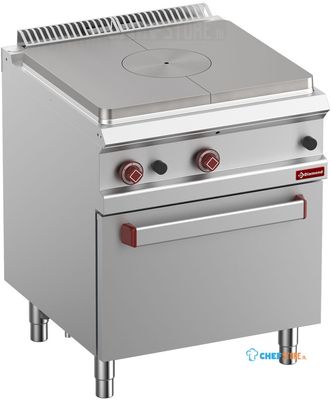 Fornuis Doorkookplaat - Gasoven GN 2/1 - Diamond G7/TF7-N 1