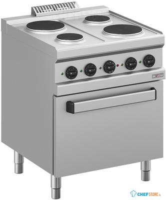 Diverso By Diamond Elektrisch Fornuis 4 Platen, op Elektrische Oven GN 2/1 - WR-E4PF-F3 1