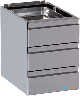 Diamond CRB3-SA7 Blok met 3 laden (tafeldiepte 700 mm) – Telescopische geleiders