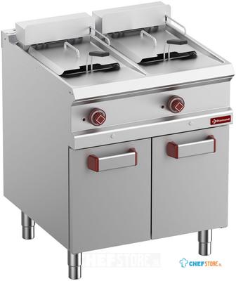 Elektrische Friteuse 2 Kuipen 13 Liter Op Kast - Diamond E7/F26A7-N 1