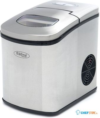 09100500 IJsblokjesmachine - 10-12 Kg/Dag- Holle IJsblokjes - Luchtgekoeld - Zilver