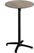 Feros 111031370 X Cross - Bartafel onderstel zwart + Moonstone HPL Tafelblad Ø70 cm