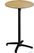 Feros 111031770 X Cross - Bartafel onderstel zwart + Teak wood HPL Tafelblad Ø70 cm