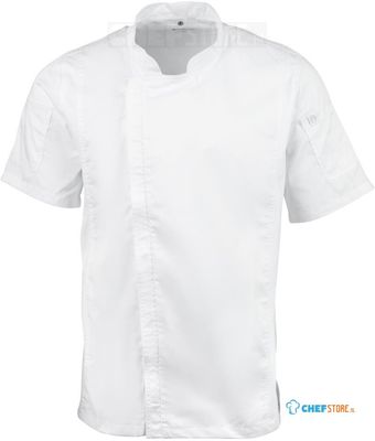 Chef Works Springfield unisex koksbuis met rits wit M | B471-M