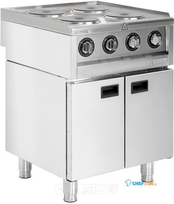 Buffalo 600 Serie Vrijstaand 4 Plaats Elektrische Kookplaat 7kW - SA801