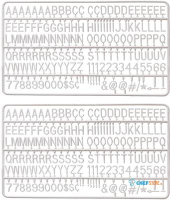 Syna Set van Witte Plastic Letters voor Letterbord Zwart - LEB-LHEAD