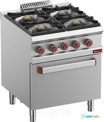 Gasfornuis 4 Gasbranders - Elektrische Oven GN 2/1 - Diamond G7/4BFE7-N 1