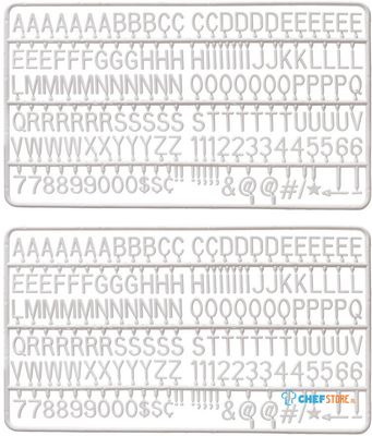 Syna Set van Witte Plastic Letters voor Letterbord Zwart - LEB-LHEAD