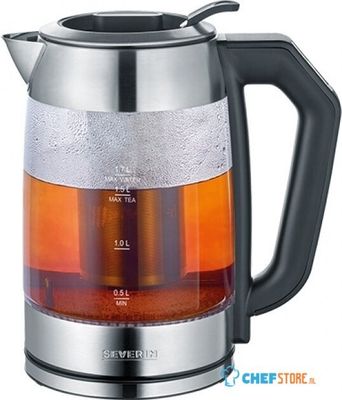 Theekoker Waterkoker 1.7 L | Digitaal instelbaar | Glas | 2200W | Severin WK 3477 1
