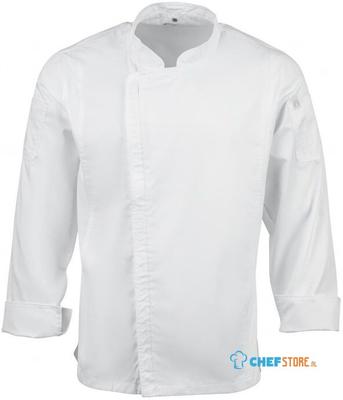 Chef Works Urban Hartford unisex koksbuis met rits lange mouw wit S | BB264-S