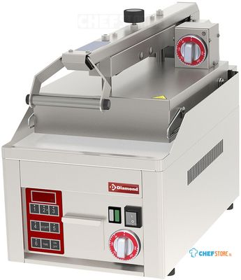 Diamond Gladde Verchroomde Clam Grill 2x 230/1V - PLC31/A6 1