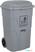 Jantex 120Ltr Container met Voetpedaal Grijs - HC923