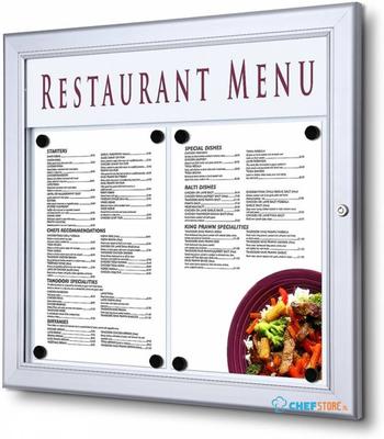 Syna Outdoor Menubord met Logo Paneel 2x A4 Liggend - SCZ2XA4