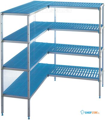 Diamond Rekkengeheel in aluminium voor C3810/XPM, diepte 400mm in "L" 4   niveaus "MaxiCold" | GA3814/EF 1