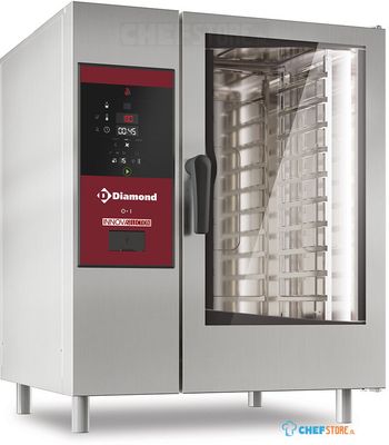 Diamond SDG/10S Gasoven, directe stoom en convectie, 10x GN 1/1+Cleaning