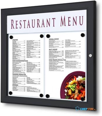 Syna Outdoor Menubord met Logo Paneel 2x A4 Liggend - SCZ2XA4C9005