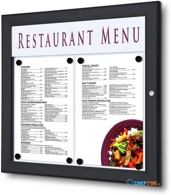 Syna Outdoor Menubord met Logo Paneel 2x A4 Liggend - SCZ2XA4C9005