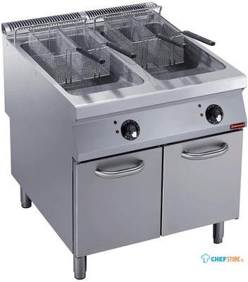 Diamond Elektrische friteuse 2 kuipen "Y" 23 lit., buitenkant branders, op meubel | E22/F46A8-S 1