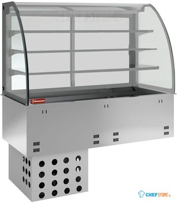 Kuipelement En Gesloten Uitstalvitrine 3 Niveau's, Gekoeld, Geforceerd, 3x GN1/1 - Diamond DPA/RVF312-R2 1