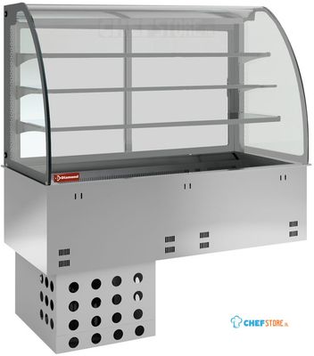 Kuipelement En Gesloten Uitstalvitrine 3 Niveau's, Gekoeld, Geforceerd, 5x GN1/1 - Diamond DPA/RVF318-R2 1
