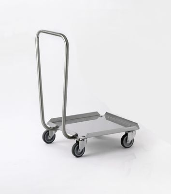 Tournus Roestvrijstalen Korvenwagen 500x500mm, Met Duwbeugel, Gastro-Inox 307.241 1