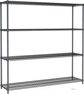 STELLING 4 LEVELS 1800 ZWART DEMONTABEL - Combisteel 7530.0040 1