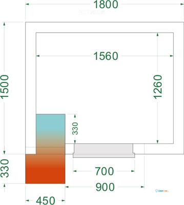 TEFCOLD Vriesruimte (Compleet met Monoblock) - CRNF1815