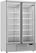 Display koelkast | 2 glasdeuren | 1000 L | zilver | Combisteel | 7455.2200